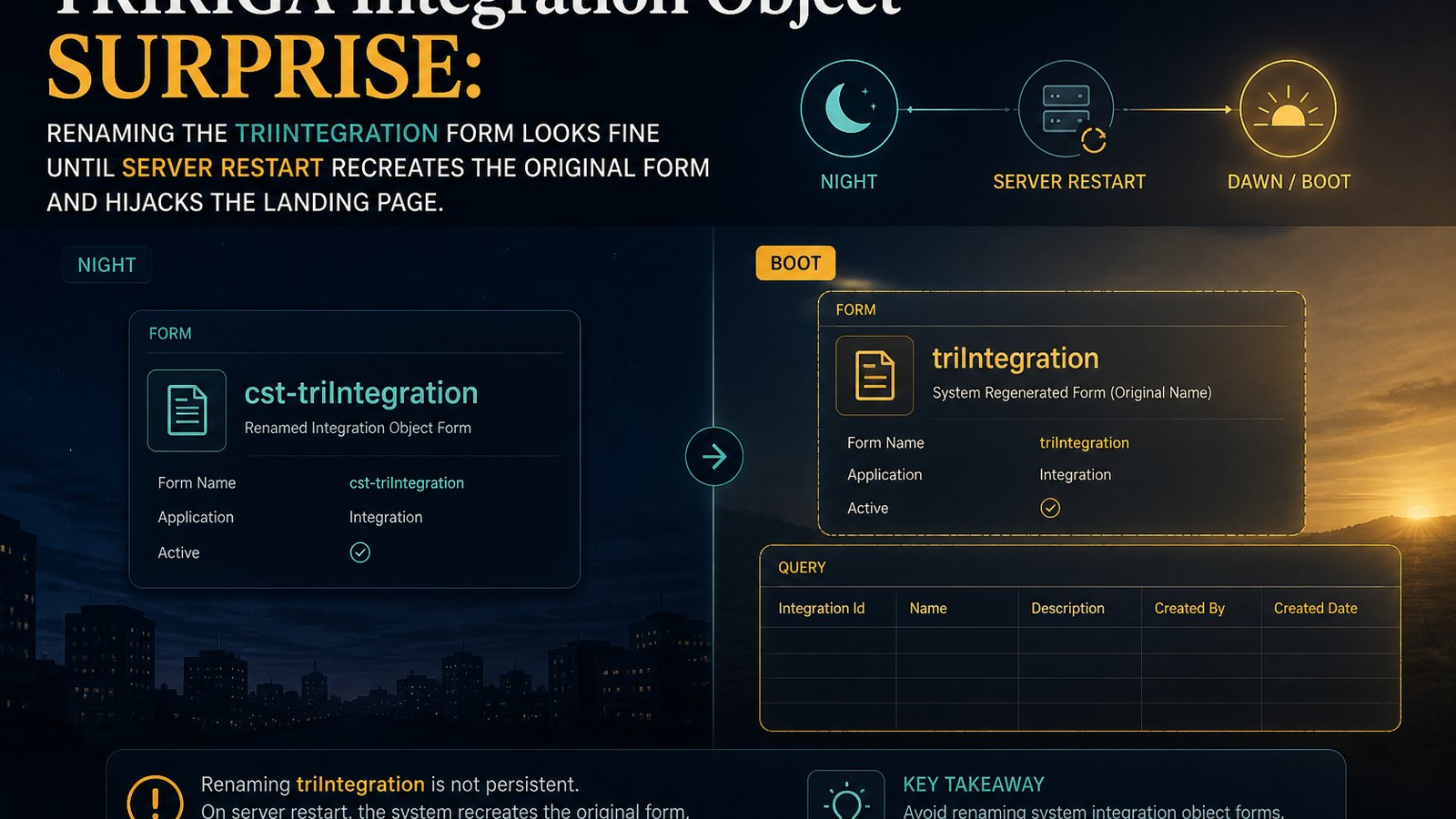 A TRIRIGA Integration Object Lesson Learned and Surprise