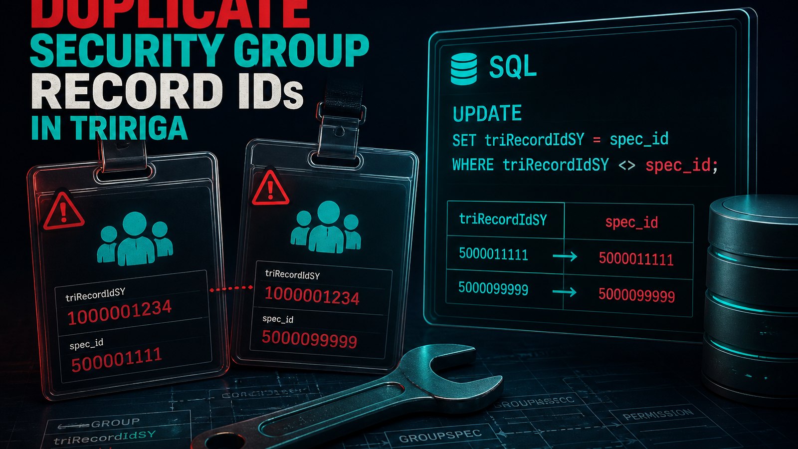 Duplicate Security Group Record IDs